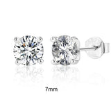 Moissanite Diamond Stud Earrings 925 Sterling Silver Wedding Jewelry