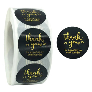 100-1000 Thank You Small Business Foil Labels Stickers for Decoration