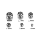100/120pcs Stainless Steel Stopper Spacer Beads for DIY Jewelry Making