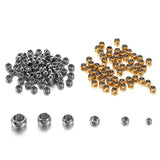 100/120pcs Stainless Steel Positioning Ball Crimp End Beads for Jewelry Making