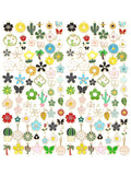 Enamel Plant Insects Earring Charms Diy Findings