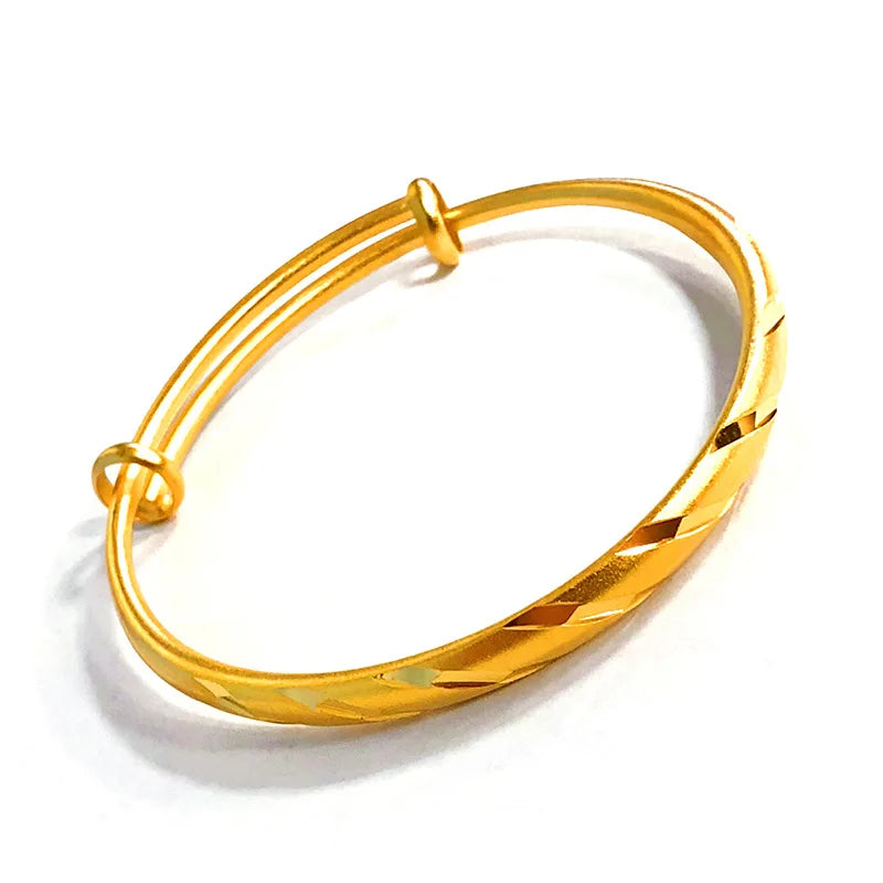 14K Bangles Jewelry for Women Not Fade Pulseira Feminina Bizuteria