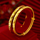 14K Bangles Jewelry for Women Not Fade Pulseira Feminina Bizuteria