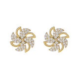 14k Japanese Micro Inlaid Crystal Star Earrings