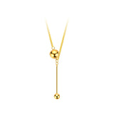 18K Ins Tassel Light Bead Clavicle Chain Pendant Necklace