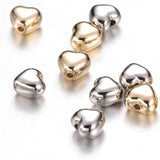 100/200/300pcs 6mm CCB Plated Love Heart Beads Spacer for DIY Jewelry Making