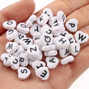 100/200/400Pcs Acrylic Flower Heart Beads for Jewelry Making