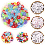 100/200/400Pcs Acrylic Flower Heart Beads for Jewelry Making