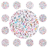 100-500Pcs A-Z Alphabet Round Acrylic Beads For Jewelry Making