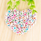 100-500Pcs A-Z Alphabet Round Acrylic Beads For Jewelry Making
