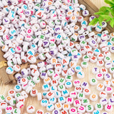 100-500Pcs A-Z Alphabet Round Acrylic Beads For Jewelry Making