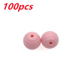 Spiral Silicone Beads 15MM Baby Teething Round Beads Food DIY Jewelry Nursing