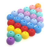 Spiral Silicone Beads 15MM Baby Teething Round Beads Food DIY Jewelry Nursing