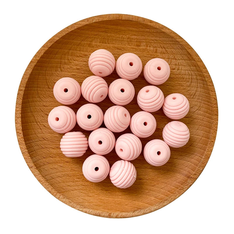 15mm Silicone Beads Teethers DIY Threaded Silica BPA Free Teething