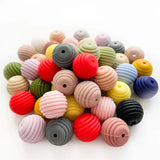 15mm Silicone Beads Teethers DIY Threaded Silica BPA Free Teething