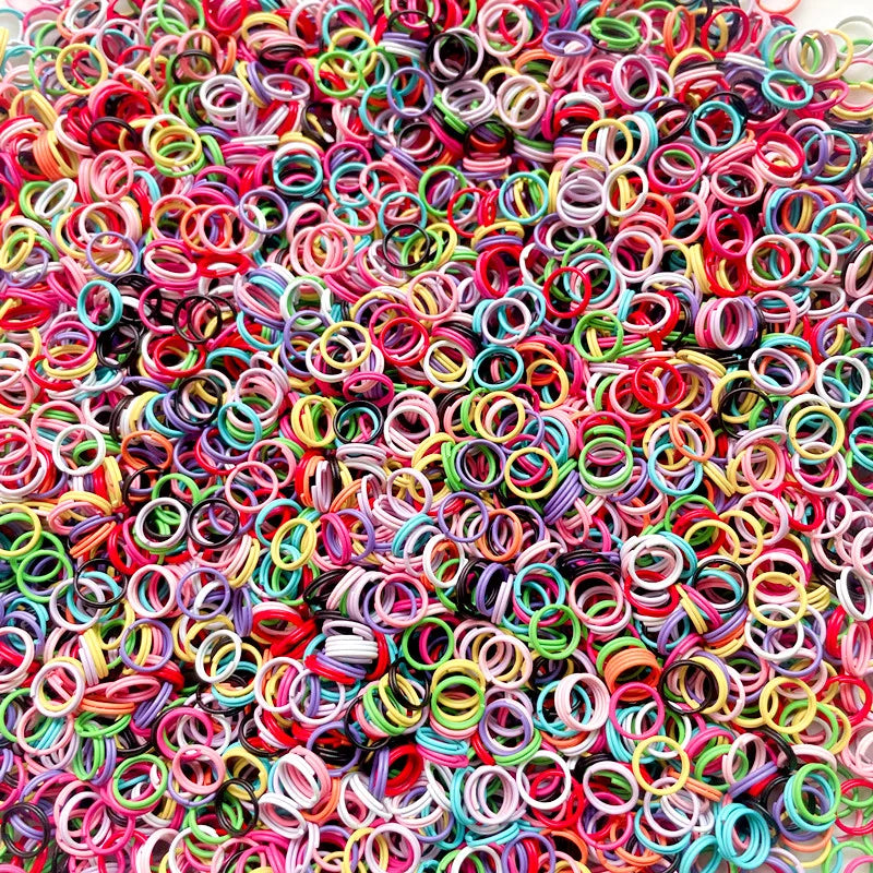 100/200/500pcs 8mm Candy Metal Jump Rings Split Double Ring DIY Necklace
