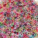 100/200/500pcs 8mm Candy Metal Jump Rings Split Double Ring DIY Necklace