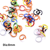8mm Candy Mix Metal Jump Rings Split Ring Connectors