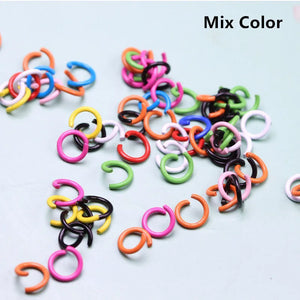 8mm Candy Mix Metal Jump Rings Split Ring Connectors