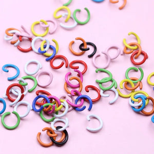 8mm Candy Mix Metal Jump Rings Split Ring Connectors