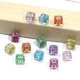 Square Mixed Alphabet Beads Spacer Acrylic Beads Jewelry Making Diy 6mm