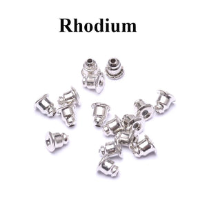 100-200PCS Earring Back Stopper Earnuts Stud Gold/Silver Earrings Clasp Nut Plug