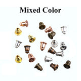 100-200PCS Earring Back Stopper Earnuts Stud Gold/Silver Earrings Clasp Nut Plug
