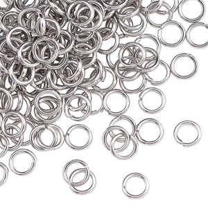 100-200Pcs Stainless Steel Split Rings Jump Rings for Jewelry Making