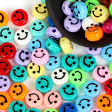 100-200Pcs Smiley Acrylic Beads Jewelry Making DIY Necklace Bracelet