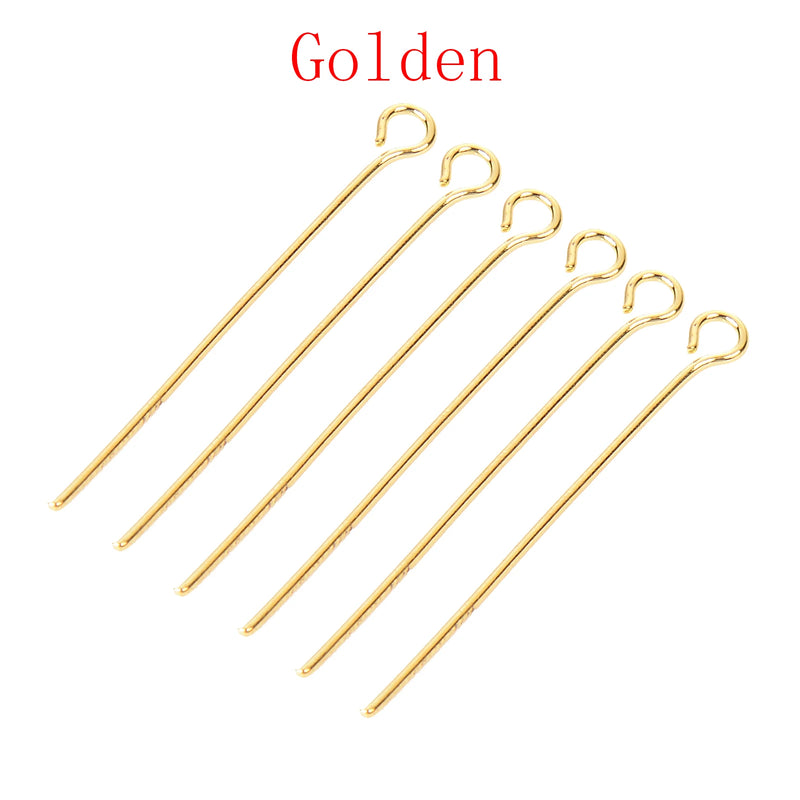 100-200 Pcs Nine Words Needle Pins Eye Pin Jewelry Findings