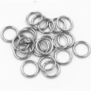 100-200Pcs Stainless Steel DIY Keychain Key Jump Ring