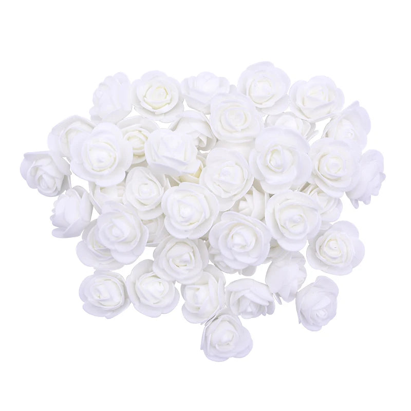Mini Artificial Foam Rose Flower Head DIY Wedding Decoration