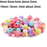 100-200pcs Mixed Wooden Beads for Jewelry Making DIY Bracelet Necklace