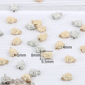 100/200pcs Tortoise Beads Spacer Beads 9.5x8mm Hole 1mm for DIY Jewelry Making