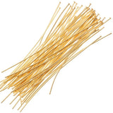 100-200pcs Flat Head Pins Assorted Sizes Plated Pins Jewelry Findings DIY Needle