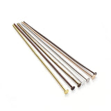100-200pcs Flat Head Pins Assorted Sizes Plated Pins Jewelry Findings DIY Needle