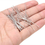 100-200pcs Flat Head Pins Assorted Sizes Plated Pins Jewelry Findings DIY Needle