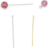 100-200pcs Flat Head Pins Assorted Sizes Plated Pins Jewelry Findings DIY Needle