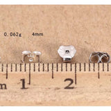 925 Sterling Silver Earring Stopper Safety Backs DIY Jewelry Accessory