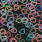 Gradient Heart ABS Hollow Pearl Loose Beads 11x11x12mm