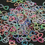 Gradient Heart ABS Hollow Pearl Loose Beads 11x11x12mm