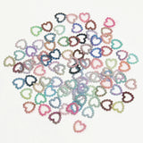 Gradient Heart ABS Hollow Pearl Loose Beads 11x11x12mm