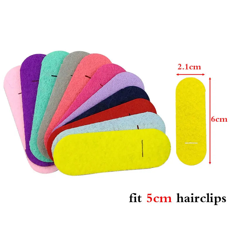 20pcs Oval Felt Cutted Appliques Patches for DIY Hairpin Headwear