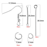 Earring Hooks Silver Plated Earings Kit Jewelry Making DIY