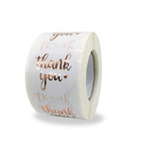 100-500 pcs Foil Thank You Paper Stickers for Wedding Party Gift Packaging