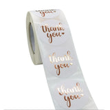 100-500 pcs Foil Thank You Paper Stickers for Wedding Party Gift Packaging