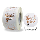 100-500 pcs Foil Thank You Paper Stickers for Wedding Party Gift Packaging