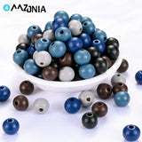 100-300pcs 10mm Natural Wood Beads Round Spacer Wooden Beads for Jewelry Making