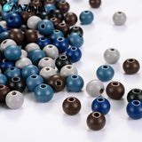 100-300pcs 10mm Natural Wood Beads Round Spacer Wooden Beads for Jewelry Making
