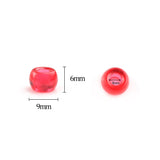 AB Plated Dreadlock Large Hole Acrylic Beads for Jewelry Making